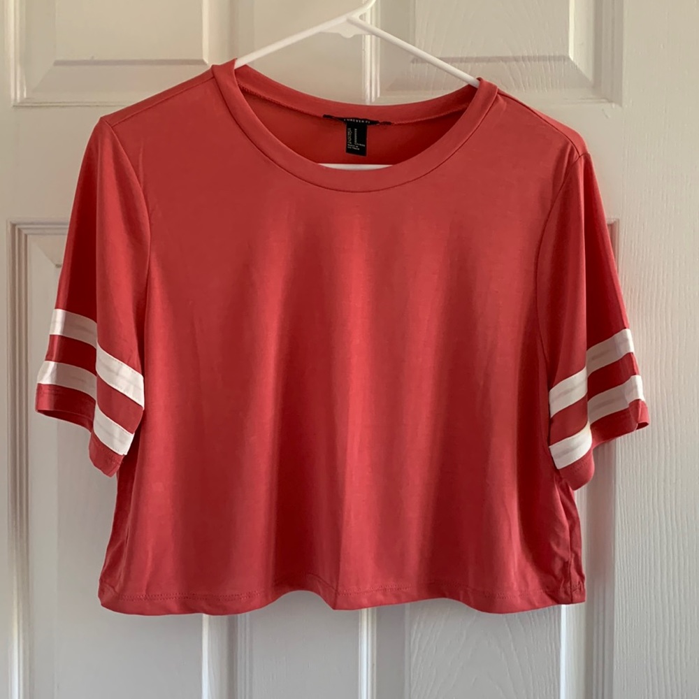 Medium, Coral crop top, Forever 21